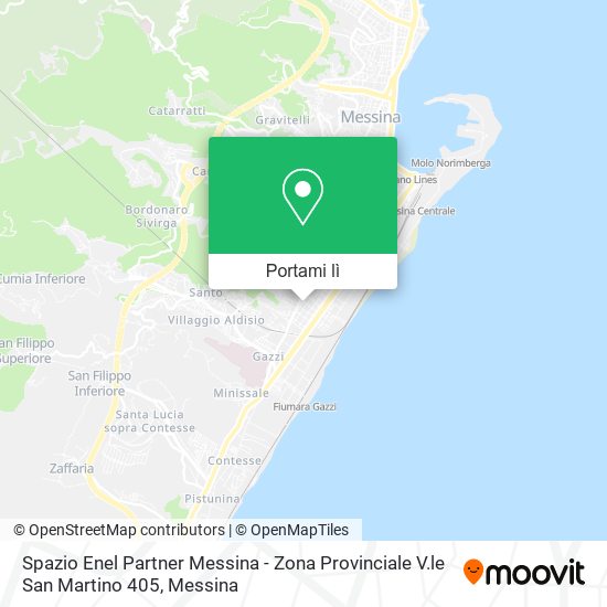 Mappa Spazio Enel Partner Messina - Zona Provinciale V.le San Martino 405