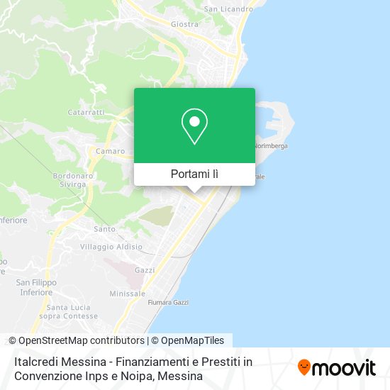 Mappa Italcredi Messina - Finanziamenti e Prestiti in Convenzione Inps e Noipa