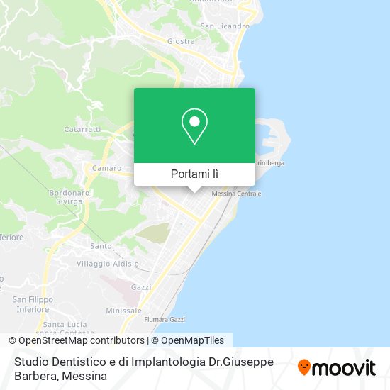 Mappa Studio Dentistico e di Implantologia Dr.Giuseppe Barbera