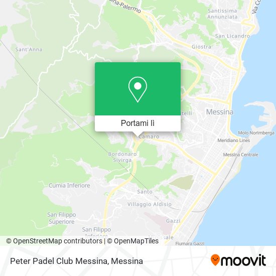 Mappa Peter Padel Club Messina
