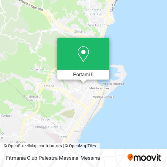 Mappa Fitmania Club Palestra Messina