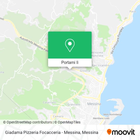 Mappa Giadama Pizzeria Focacceria - Messina