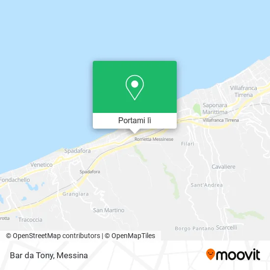 Mappa Bar da Tony