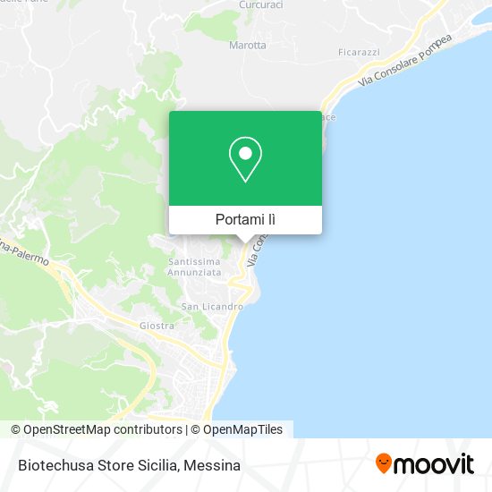 Mappa Biotechusa Store Sicilia