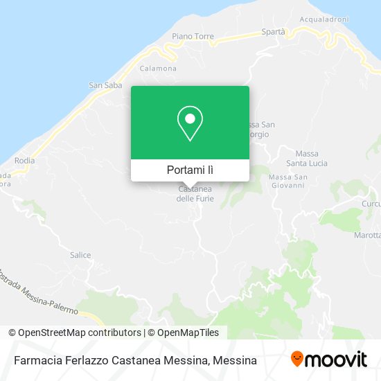 Mappa Farmacia Ferlazzo Castanea Messina