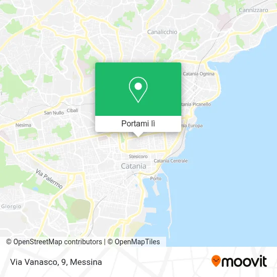 Mappa Via Vanasco, 9