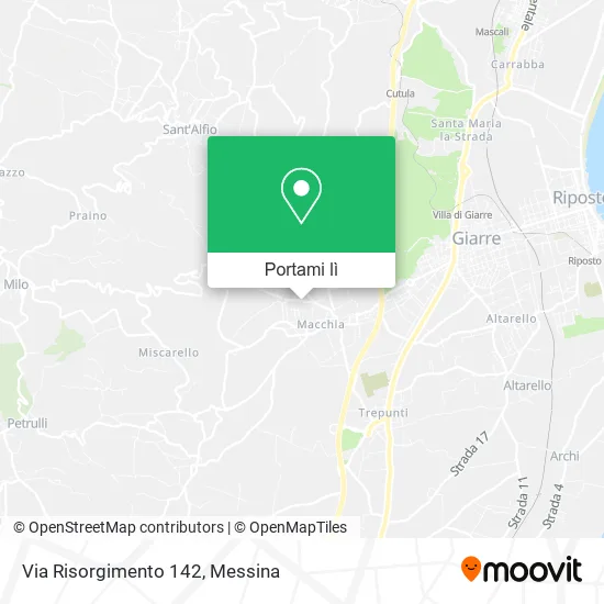 Mappa Via Risorgimento  142