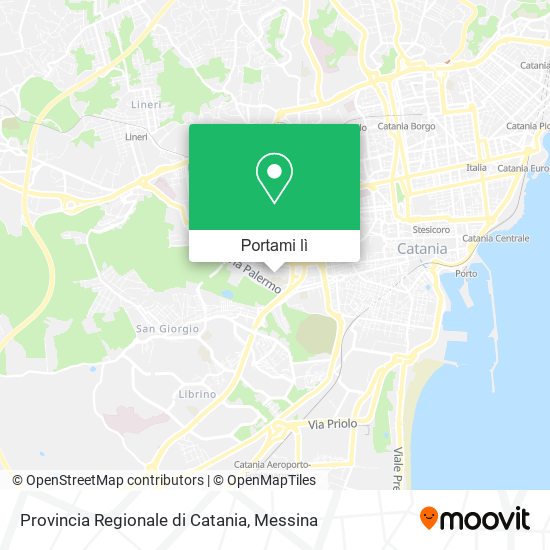 Mappa Provincia Regionale di Catania