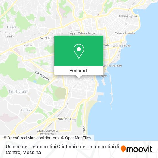 Mappa Unione dei Democratici Cristiani e dei Democratici di Centro