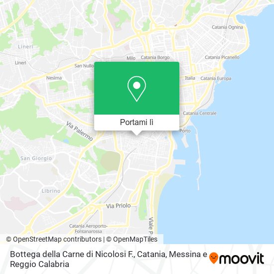 Mappa Bottega della Carne di Nicolosi F.
