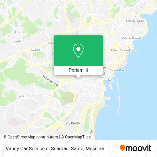 Mappa Vanity Car Service di Scardaci Santo