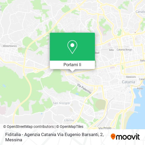 Mappa Fiditalia - Agenzia Catania Via Eugenio Barsanti, 2