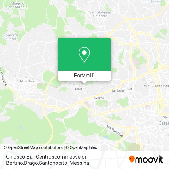 Mappa Chiosco Bar-Centroscommesse di Bertino,Drago,Santonocito
