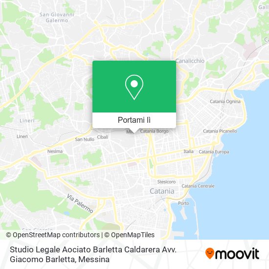 Mappa Studio Legale Aociato Barletta Caldarera Avv. Giacomo Barletta