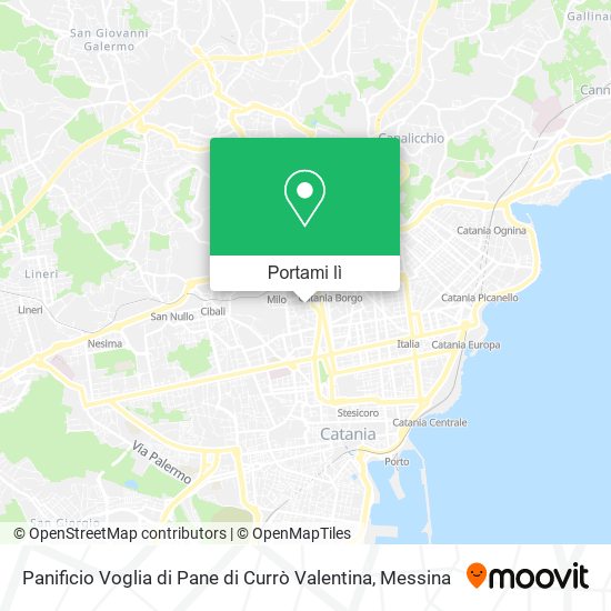 Mappa Panificio Voglia di Pane di Currò Valentina