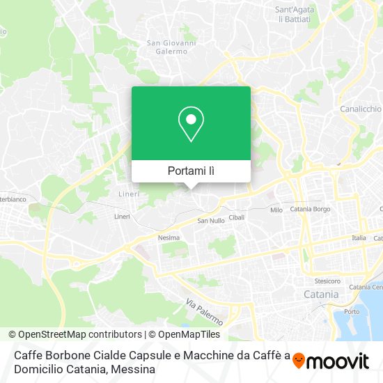 Mappa Caffe Borbone Cialde Capsule e Macchine da Caffè a Domicilio Catania