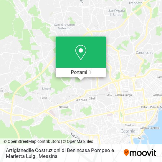 Mappa Artigianedile Costruzioni di Benincasa Pompeo e Marletta Luigi