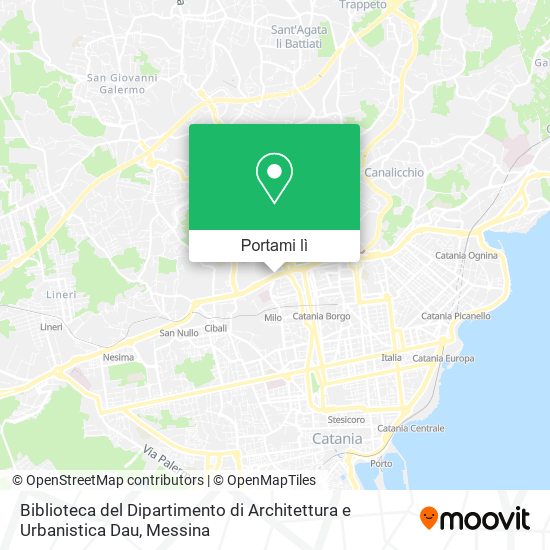 Mappa Biblioteca del Dipartimento di Architettura e Urbanistica Dau
