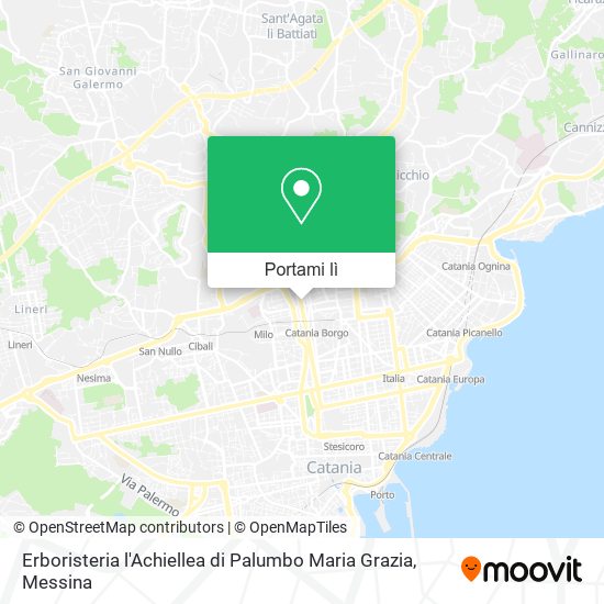 Mappa Erboristeria l'Achiellea di Palumbo Maria Grazia