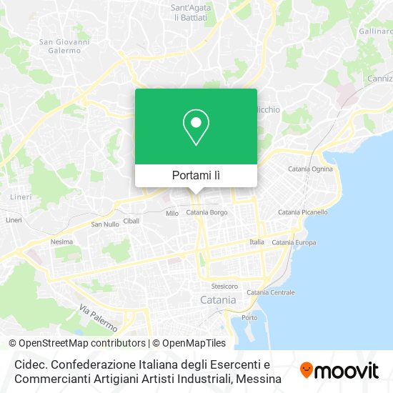 Mappa Cidec. Confederazione Italiana degli Esercenti e Commercianti Artigiani Artisti Industriali