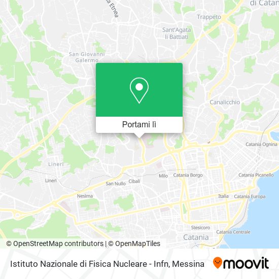 Mappa Istituto Nazionale di Fisica Nucleare - Infn