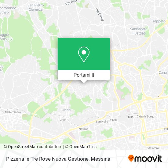 Mappa Pizzeria le Tre Rose Nuova Gestione
