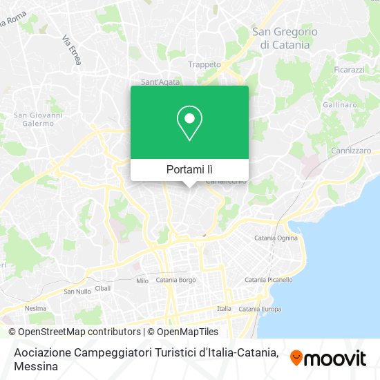 Mappa Aociazione Campeggiatori Turistici d'Italia-Catania