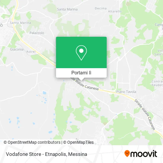 Mappa Vodafone Store - Etnapolis