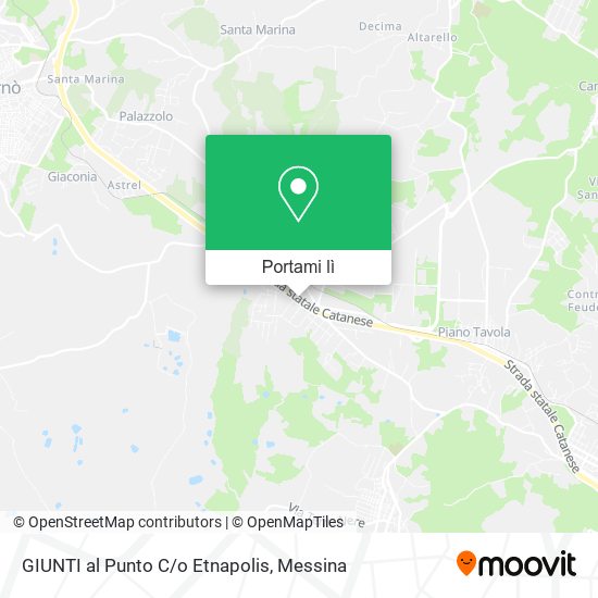 Mappa GIUNTI al Punto C/o Etnapolis