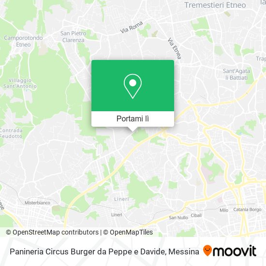 Mappa Panineria Circus Burger da Peppe e Davide