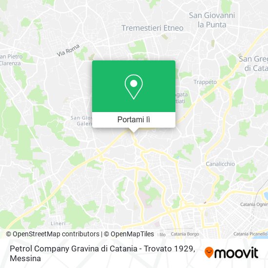 Mappa Petrol Company Gravina di Catania - Trovato 1929