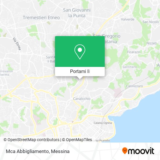 Mappa Mca Abbigliamento