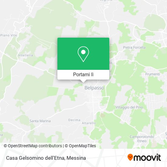 Mappa Casa Gelsomino dell'Etna