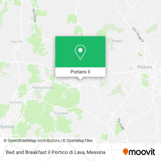 Mappa Bed and Breakfast il Portico di Lava