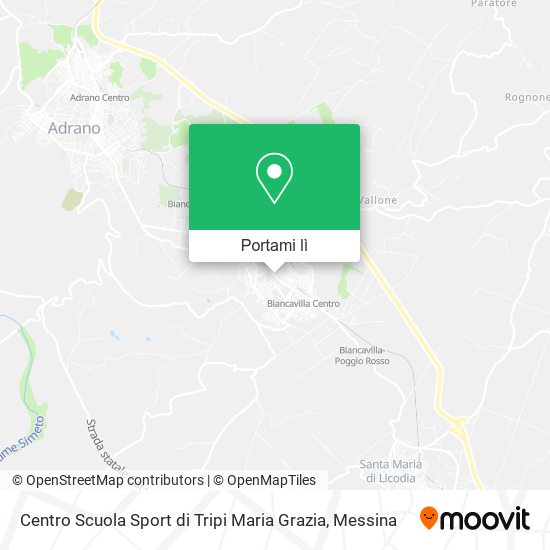 Mappa Centro Scuola Sport di Tripi Maria Grazia