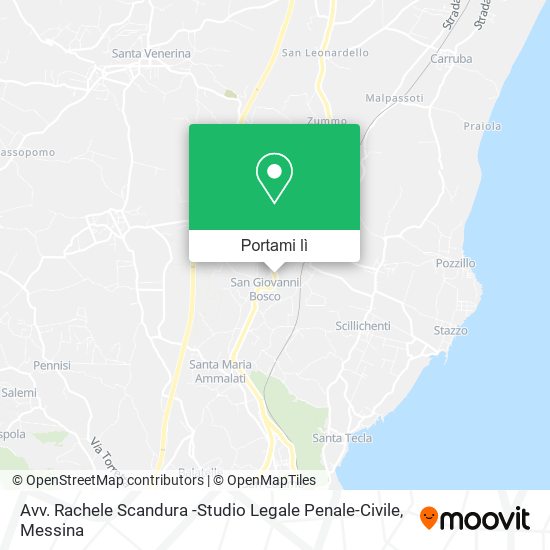 Mappa Avv. Rachele Scandura -Studio Legale Penale-Civile