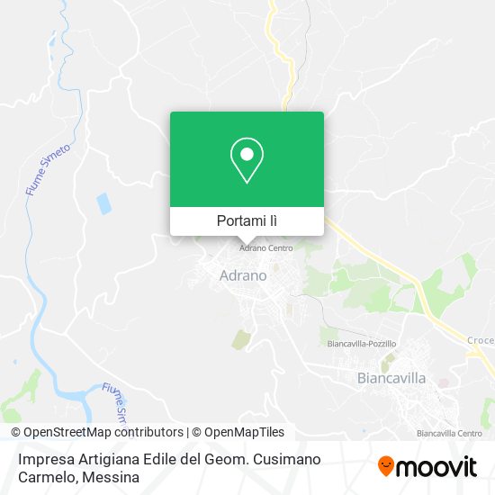 Mappa Impresa Artigiana Edile del Geom. Cusimano Carmelo