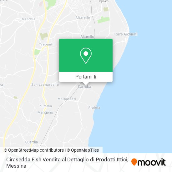 Mappa Cirasedda Fish Vendita al Dettaglio di Prodotti Ittici