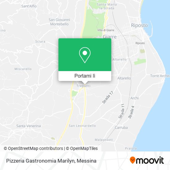 Mappa Pizzeria Gastronomia Marilyn
