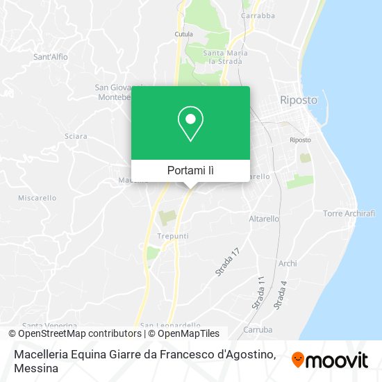 Mappa Macelleria Equina Giarre da Francesco d'Agostino