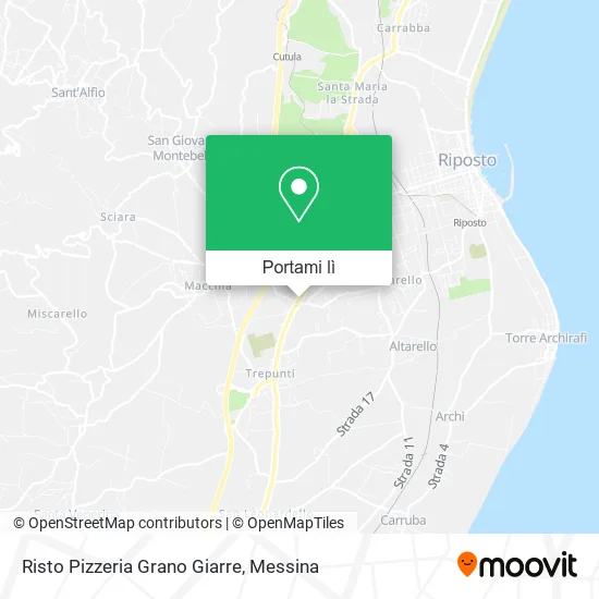 Mappa Risto Pizzeria Grano Giarre