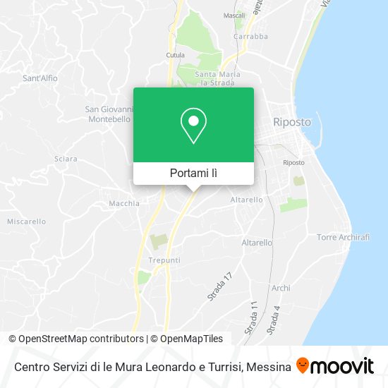 Mappa Centro Servizi di le Mura Leonardo e Turrisi