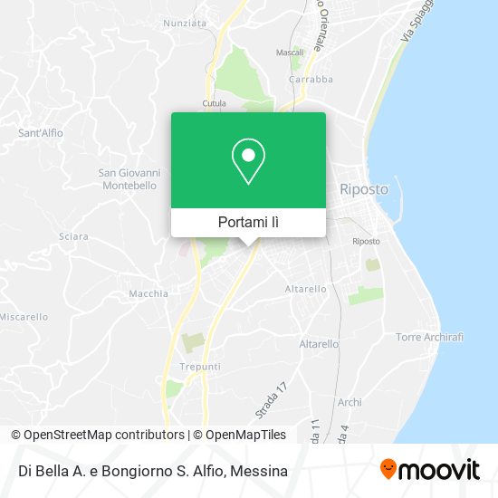 Mappa Di Bella A. e Bongiorno S. Alfio
