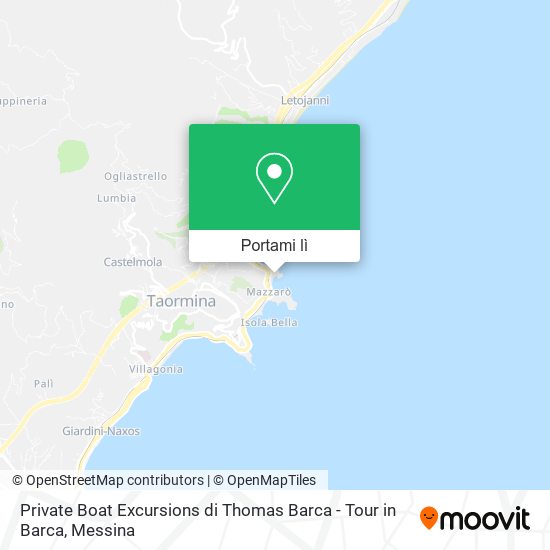 Mappa Private Boat Excursions di Thomas Barca - Tour in Barca