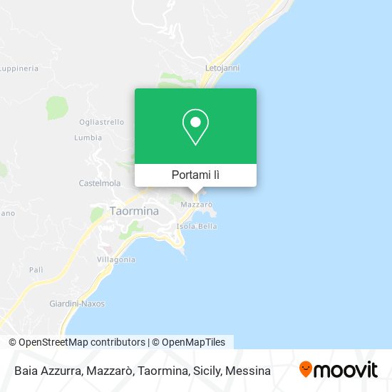 Mappa Baia Azzurra, Mazzarò, Taormina, Sicily