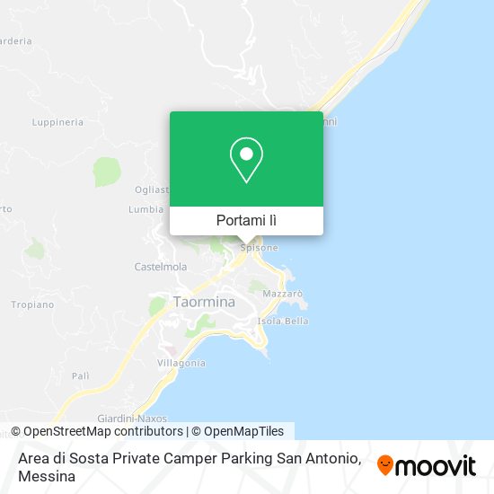 Mappa Area di Sosta Private Camper Parking San Antonio