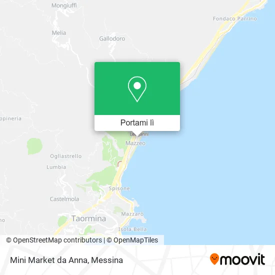 Mappa Mini Market da Anna