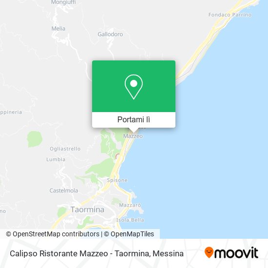 Mappa Calipso Ristorante Mazzeo - Taormina