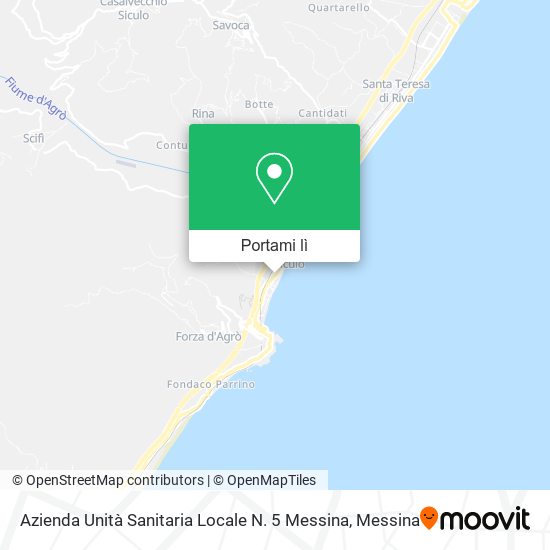 Mappa Azienda Unità Sanitaria Locale N. 5 Messina