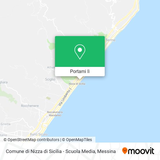 Mappa Comune di Nizza di Sicilia - Scuola Media